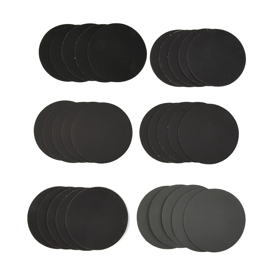 Set 30 Dischi Carta Vetrata Rotondi: Grana 1500-10000, Diametro 74-80 Mm Per Levigatura Fine