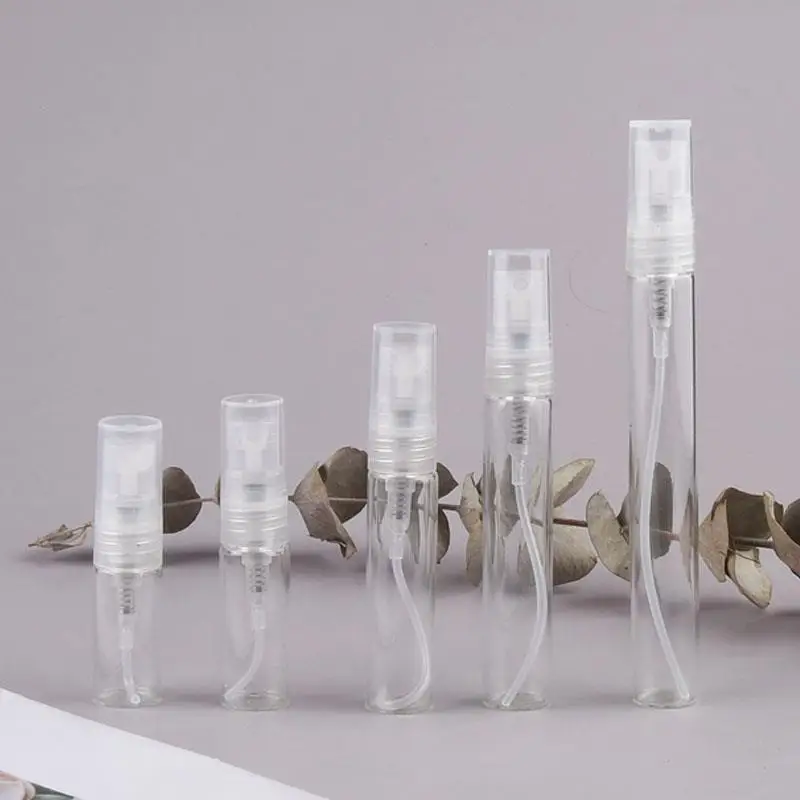 

30PCS 2ml-10ml Mini Glass Fine Mist Spray clear bottles Empty Travel Perfume Vials for Perfume Toiletries Cosmetic Containers