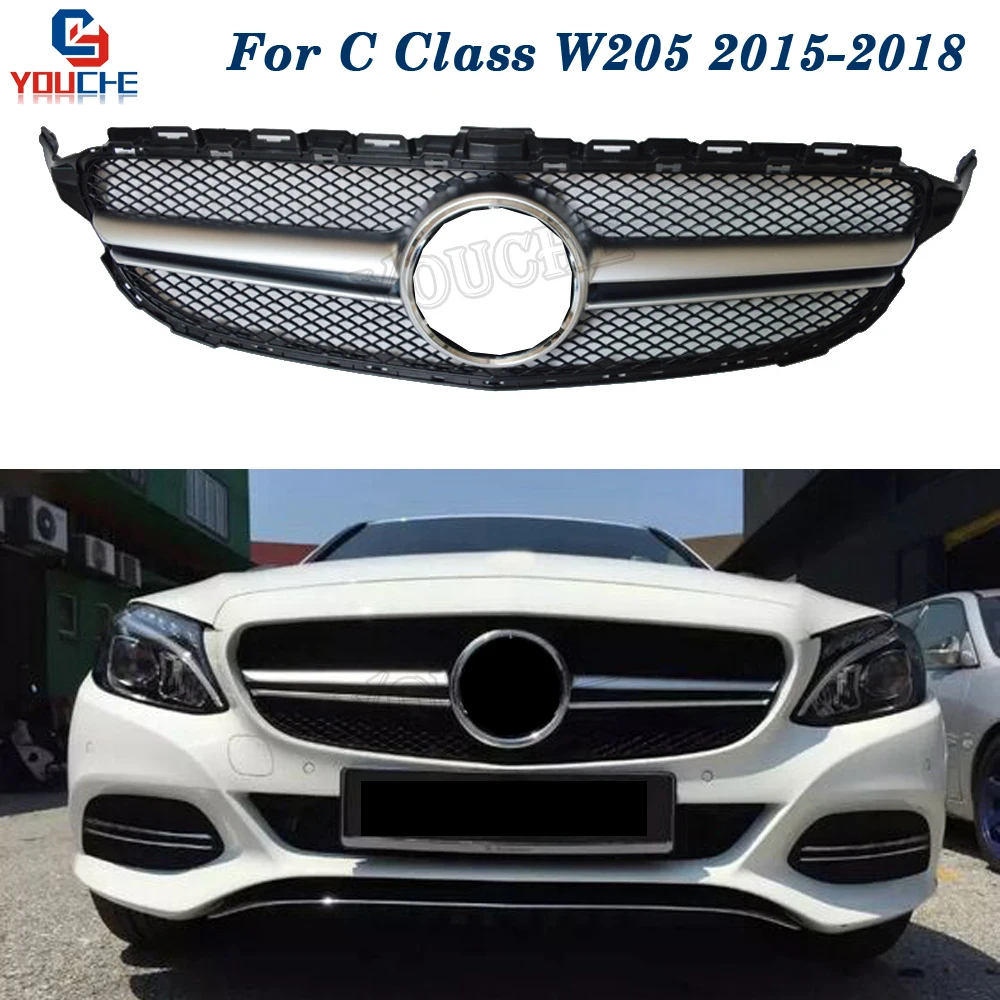 W205 AMG Style Front Bumper Grill Mesh For Mercedes W205 C Class 2015