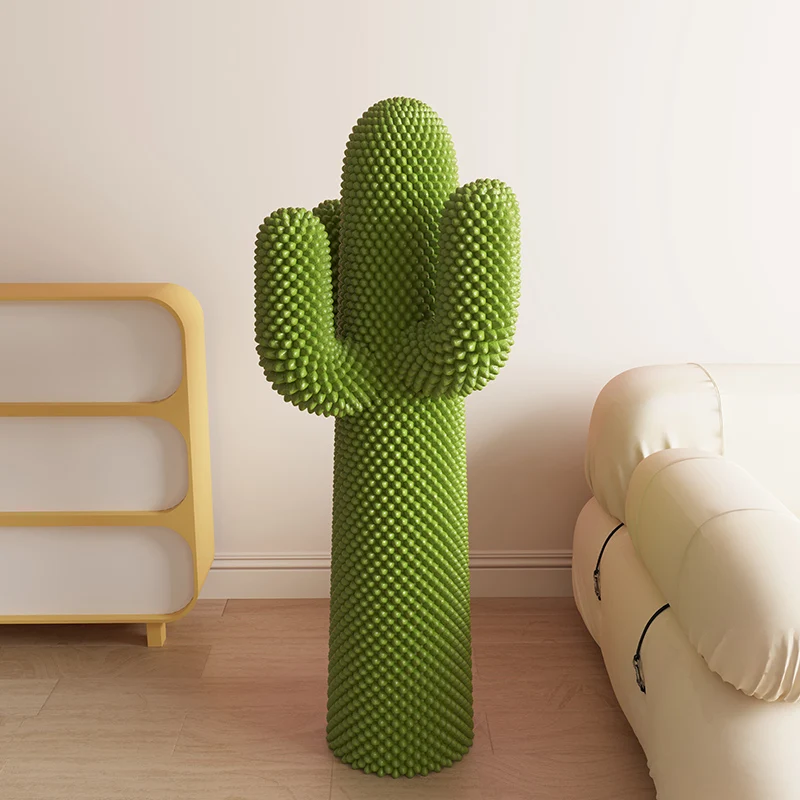 

Coat Rack Cactus Sofa next to Floor Decoration Greenery Decoration