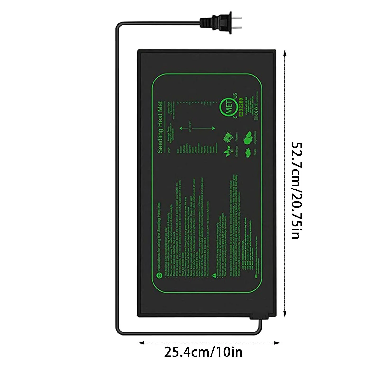 Seedling Heat Mat For Seed Starting 10 Inch X 20.75 Inch Waterproof Heating Pad For Indoor Plants Germination seedling heat mat
