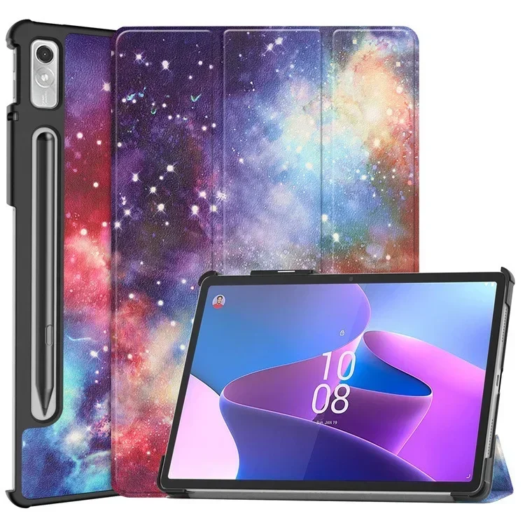 Sleek Tri-Folding Leather Tablet Cover - Lightweight and Durable Design