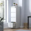 4 Drawer Metal Vertical File Cabinet with Lock Office Home Steel Vertical File Cabinet for A4 Legal/Letter Siz 2
