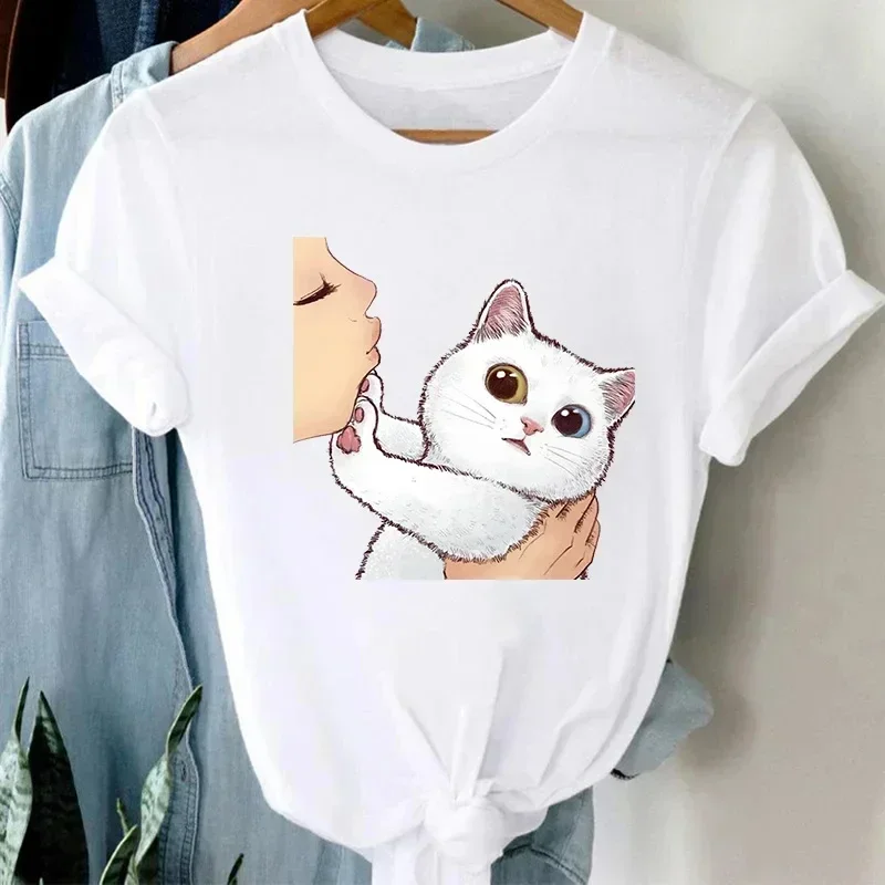 CAT PERSON T-shirts【White】L Cat Person White Tee – The Pink House Boutique
