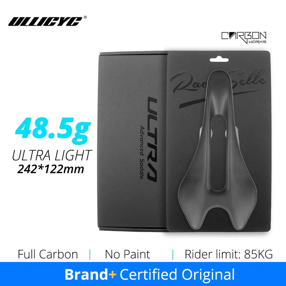 ULLICYC ZD485 Ultralight Full Carbon Saddle 48g 3K Weave