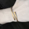 Clssic Stainless Steel Nail Bangle Bracelet for Men Women Punk Style Metal Geometric Rivet Charms Bangle Wrist Jewelry 4