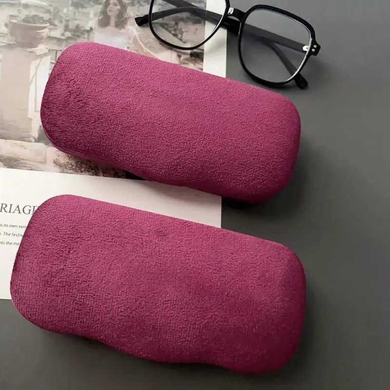 Velvet Metal Hard Shell Glasses Case Prevent Scratches Work and Study Essential Glasses Storage Box Eyewear Accessories
