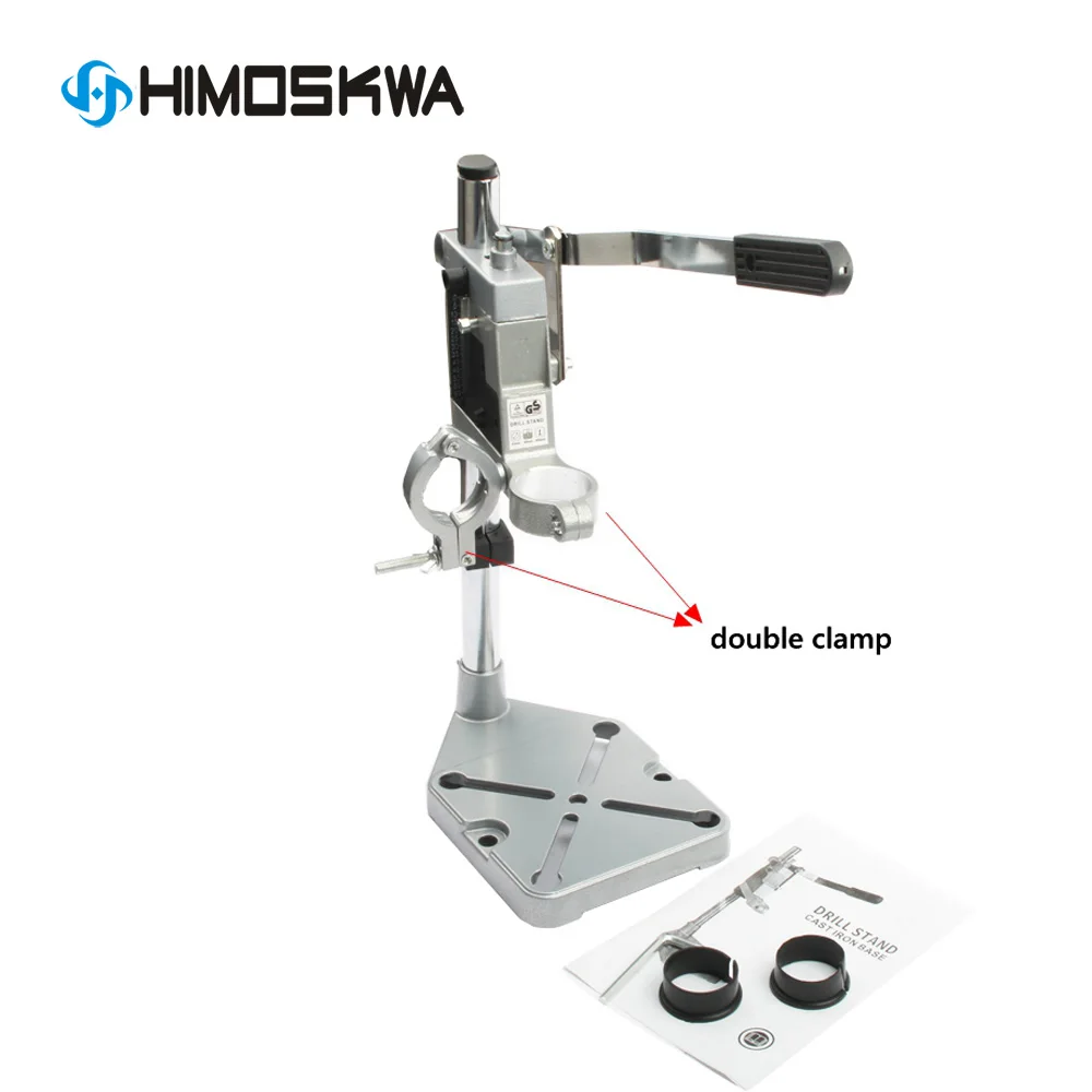 

TECHSTABLE Aluminum bench Drill Stand Double-head Electric Drill Base Frame Drill Holder Power Grinder accessories for Woodwork