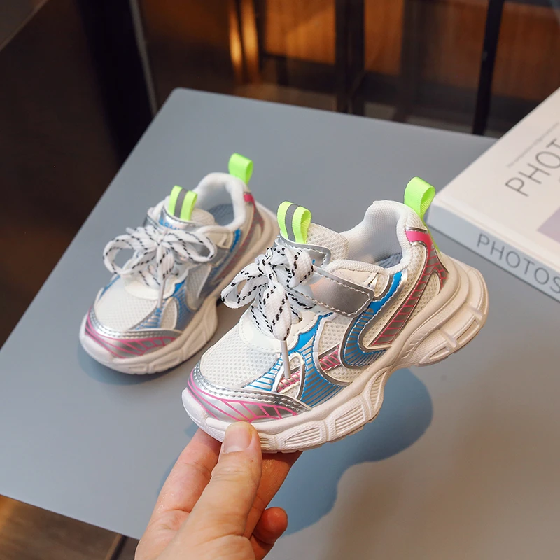 Children Sports Shoes Air Mesh Toddler Boys Girls Casual Sneakers Color Matching Kids Running Shoes 2023 Spring Autumn New 4
