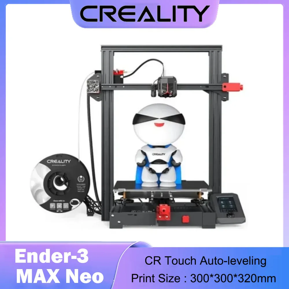 

CREALITY Ender 3 MAX Neo 3D Printer 4.3-Inch Screen CR Touch Auto-leveling Stable Dual Z-axis 300x300x320mm Large Print Size