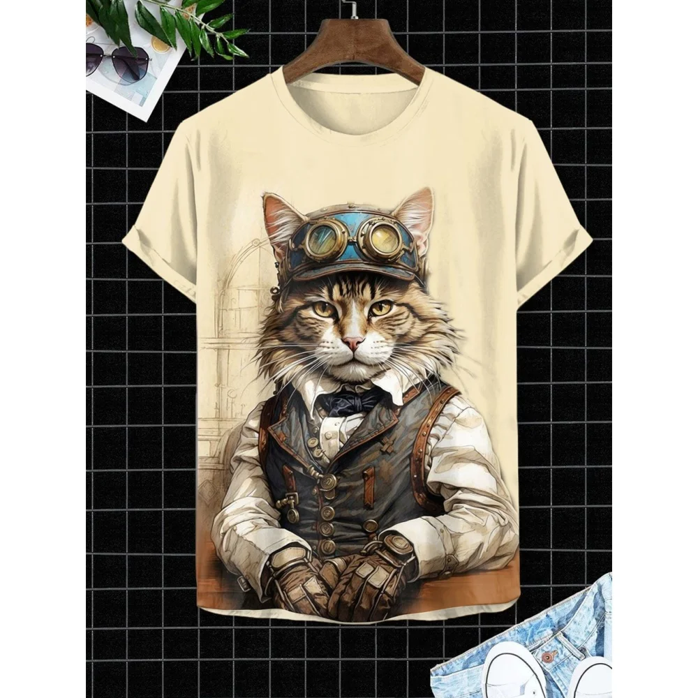 

Men's T-Shirt Casual Fashion 3d Print Short Sleeved Summer Retro T-Shirt For Men Clothing Street Breathable T Shirt Top Tee