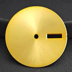 28.5MM Gloss/Matte Mechanical Watch Dial Accessory - NH35 NH36 No Logo (Gold 2)