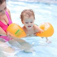 Swimbobo Children Swimming Arm Circle Boys and Girls Swimming Arm Circle Green Orange Thickened Inflatable Water Sleeve Toy 1