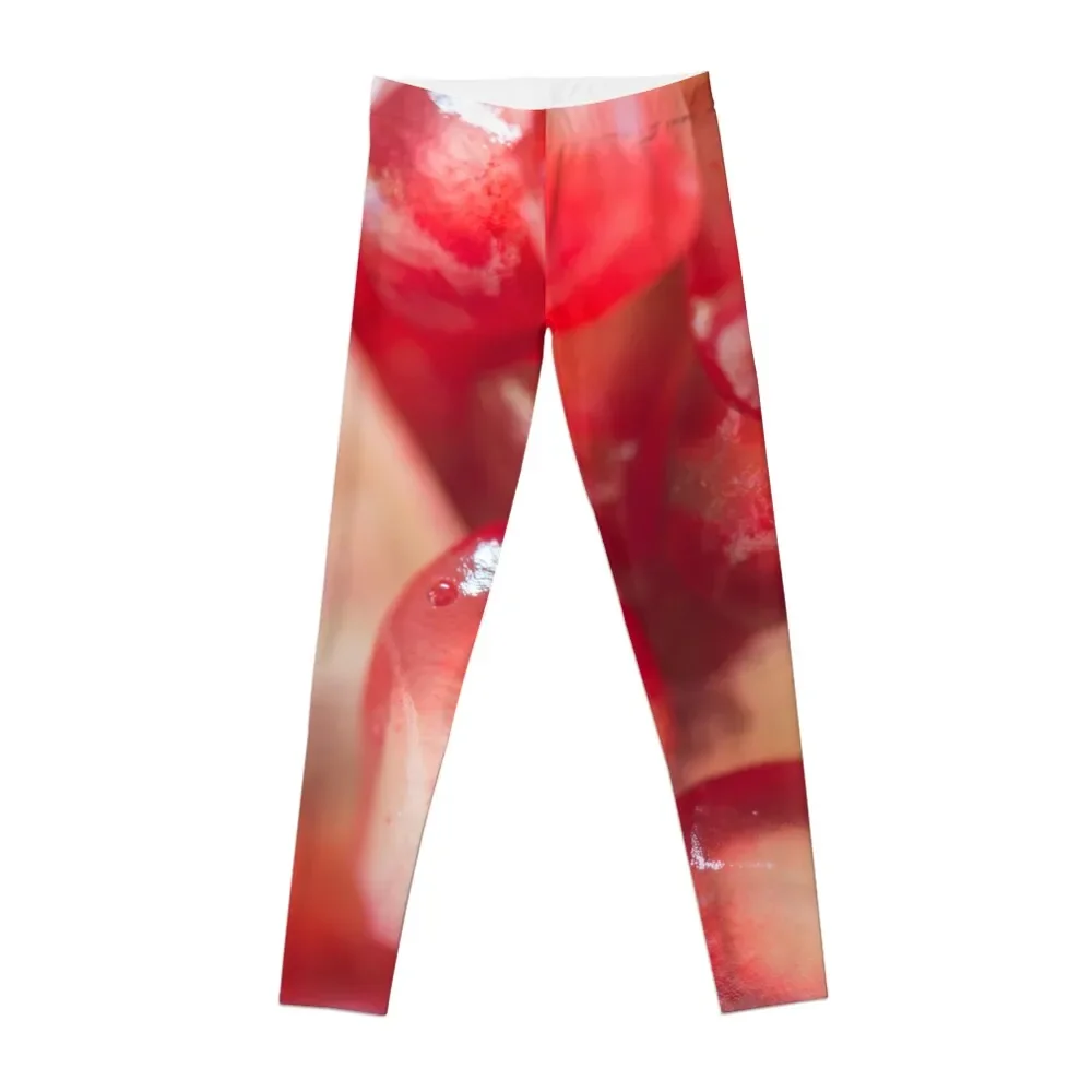 Macro Shooting Of Fresh Juicy Melograno Grain Leggings Sport Push Up Da Donna Per Push Up Leggings Da Donna