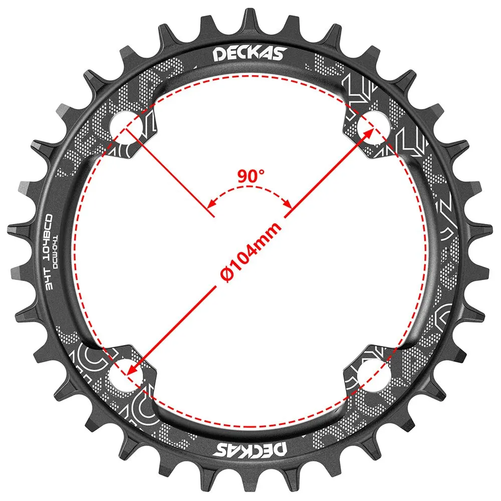 Bike Chainring 104BCD Round Oval Narrow Wide 30T 32T 34T 36T 38T Crankset Tooth Plate