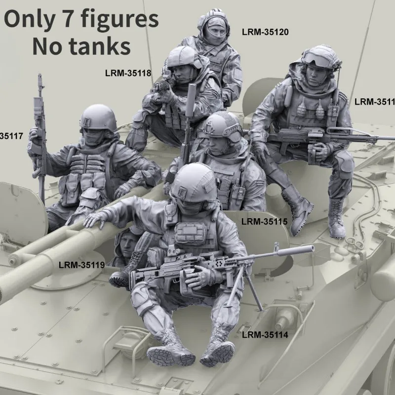 1/35 HARZ MODELL WWII US 101 Lufttruppen 9 Mann Big Set