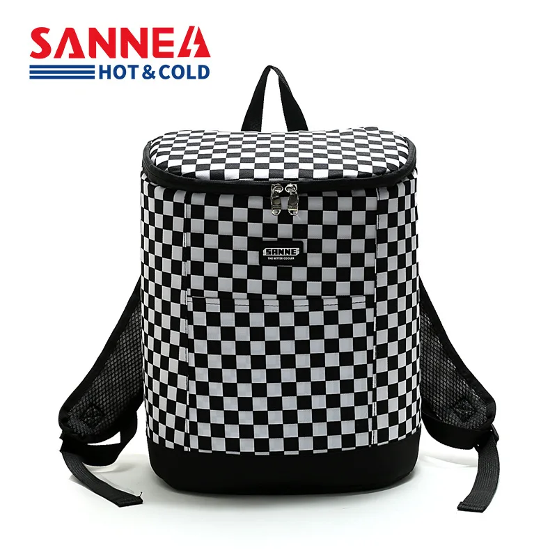 

SANNE 20L Large Capatity Camouflage Backpack Insulated Cooler Bag Thermal Waterproof Lunch Bag Plaid Outdoor Picnic Ice Pack