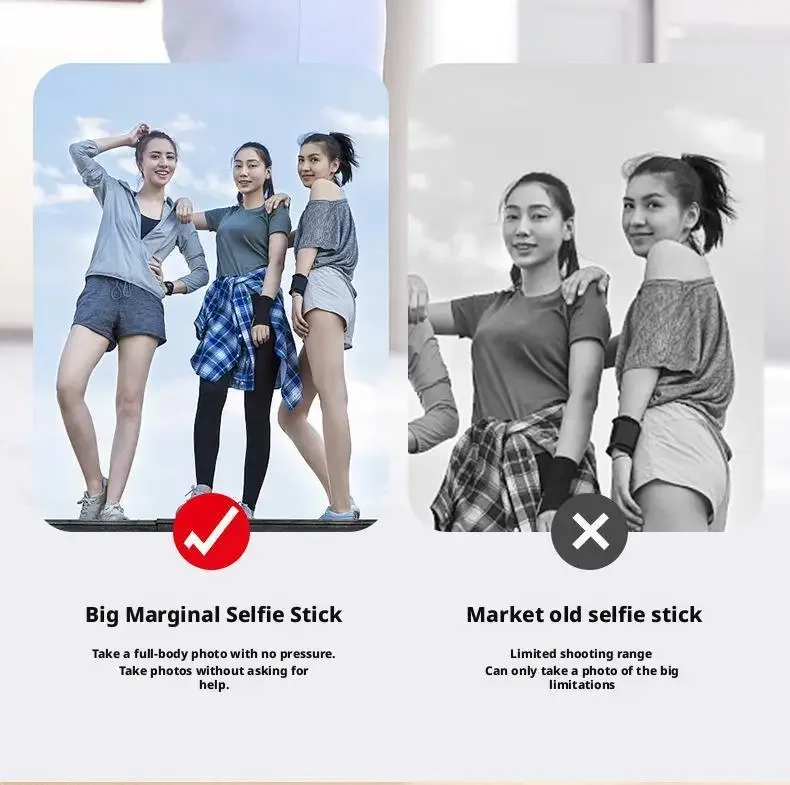 1.8m Tripod And Selfie Stick Wireless Remote & Extendable Phone Mount Compatible With IPhone/Android_voghion.com