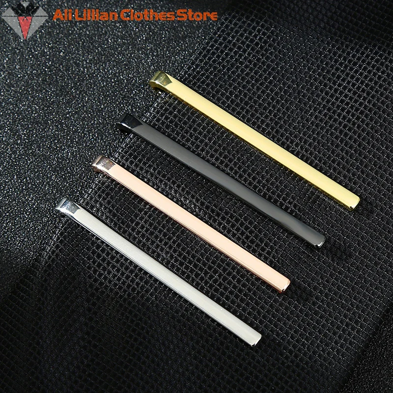 Tie Clips Simple Fashion Men's Metal Tie Clips Daily Business Wedding Ceremony Tie Clip Pin Party Jewelry Accessories Gift