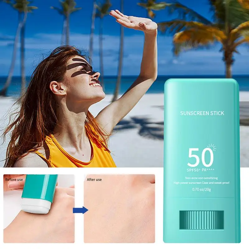 

Face Body Sunscreen Stick UV Protective Sun Cream Anti Sun High Sunfast Moisturizing Brightening Isolation Sunblock Stick SPF50