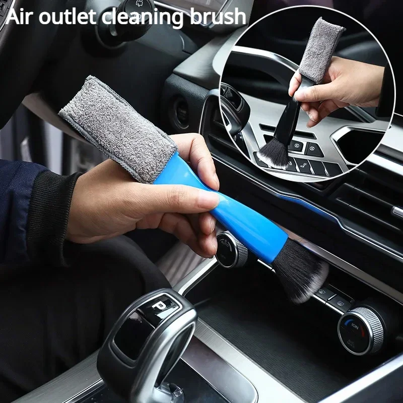 Presa d'aria per aria condizionata per auto su due lati Condizionatore d'aria per auto Spazzola per spolverino per sporco Strumento per la pulizia della spazzola per auto in plastica - Image 6