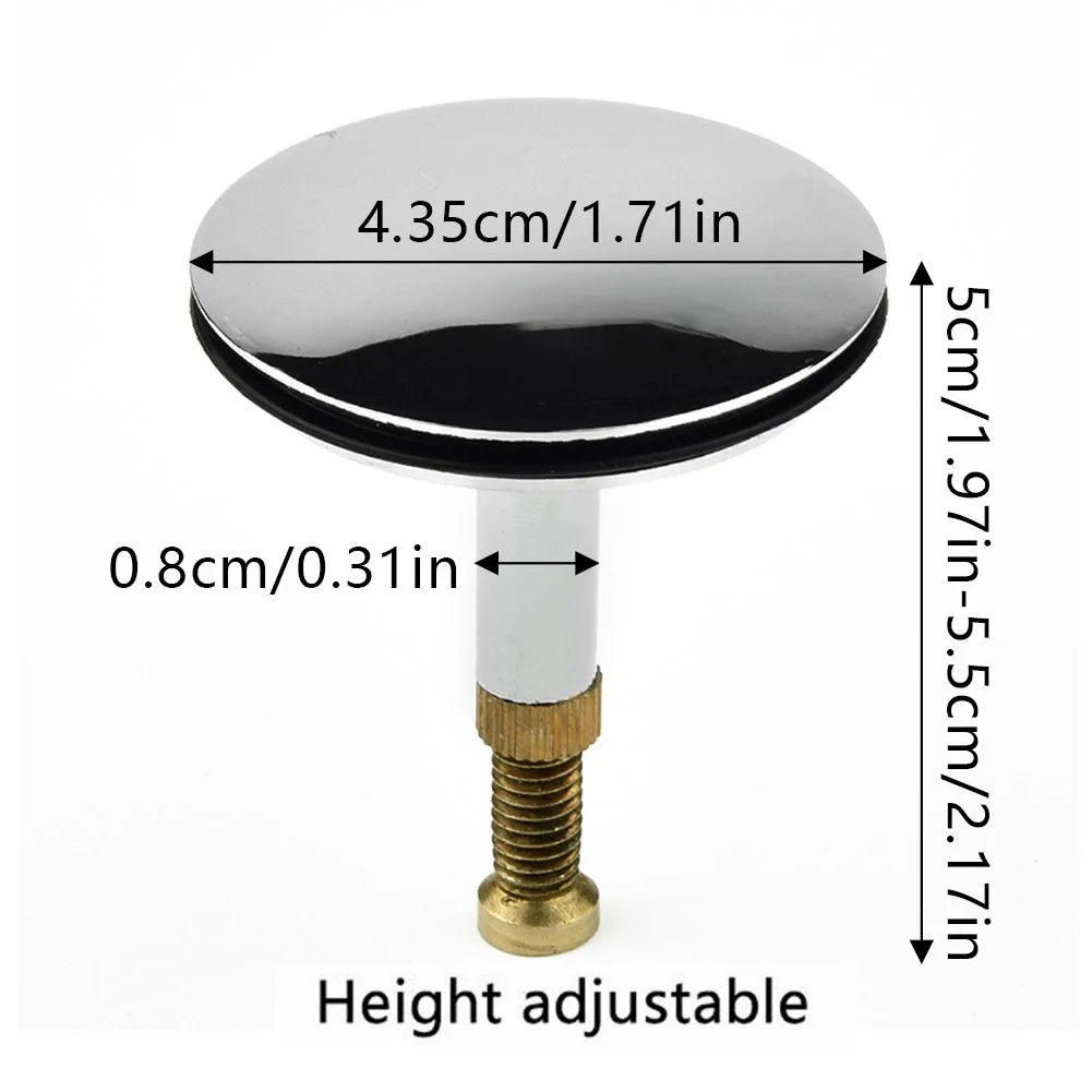 

Bathtub Plug Replacement Bath Pop Up Waste Plug Flat Seal Brass Bathroom Tub Drain Drainer Strainer Highly Durable Sink Plu