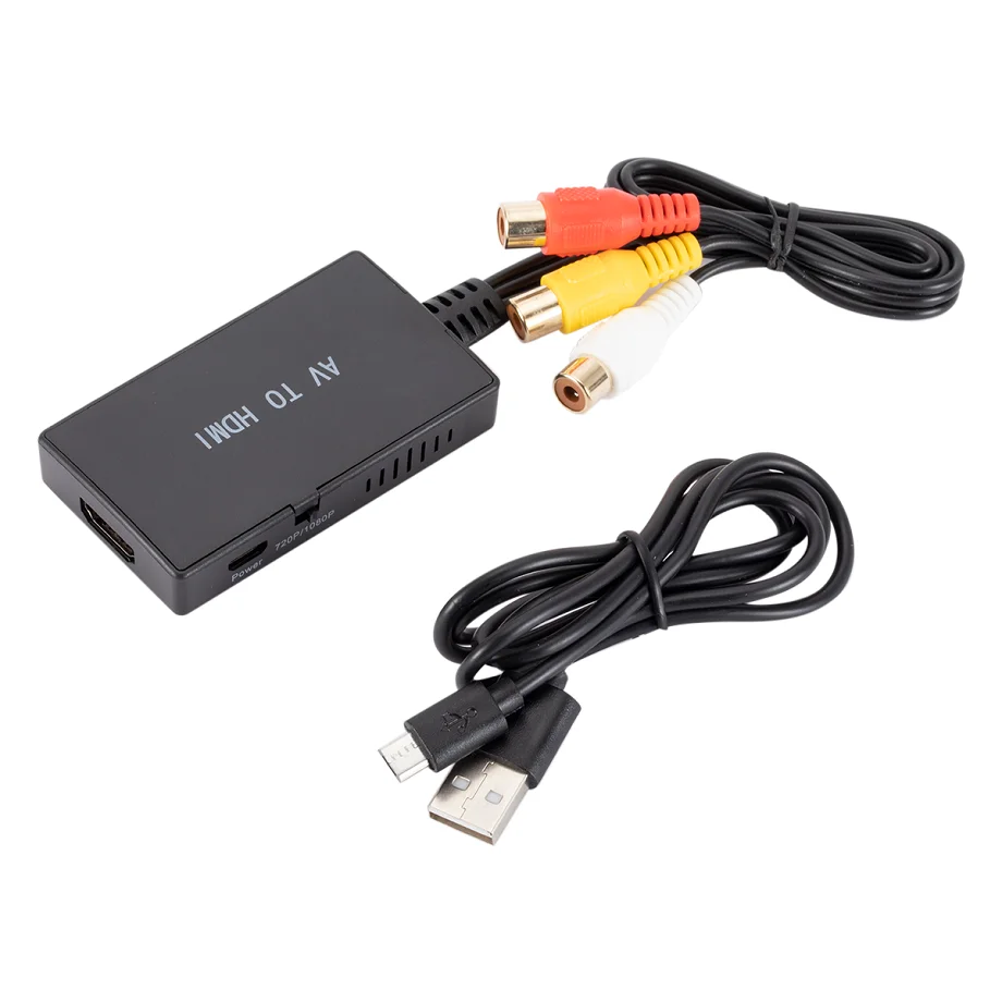 RCA to HDMI-compatible Adapter AV2HDMI-compatible Audio Vdieo Converter Support