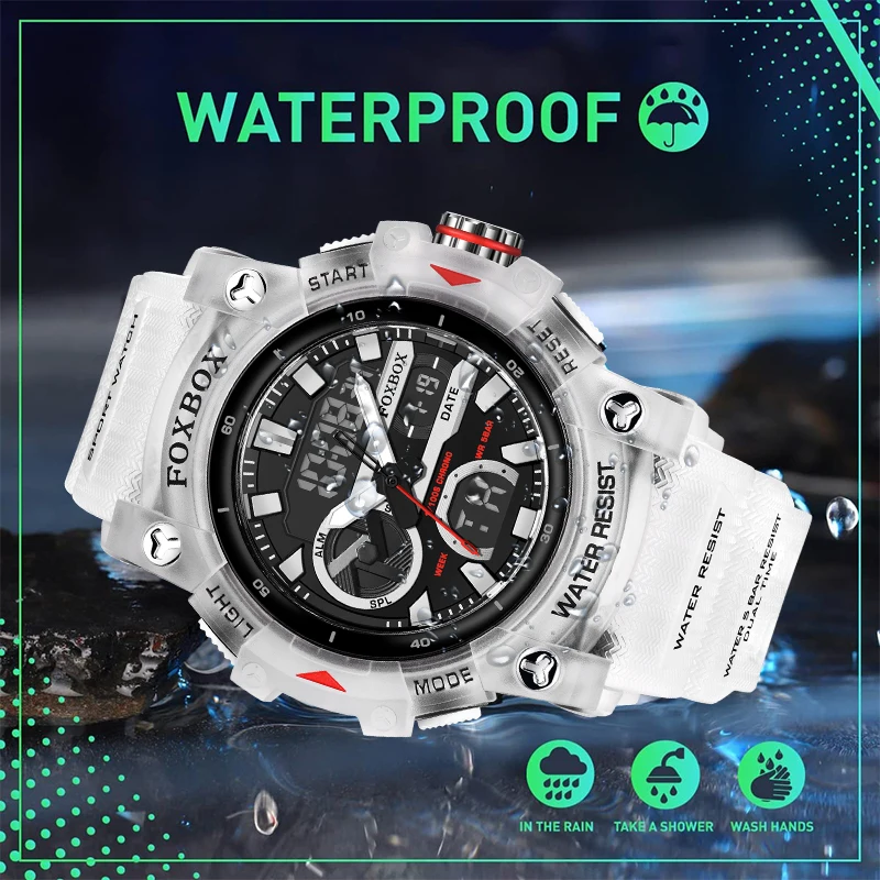 LIGE Luxury Brand NEW Dual Display Mens Watch LED Digital Sport Military Wristwatches Men Chrono Alarm Watch Relogio Masculino