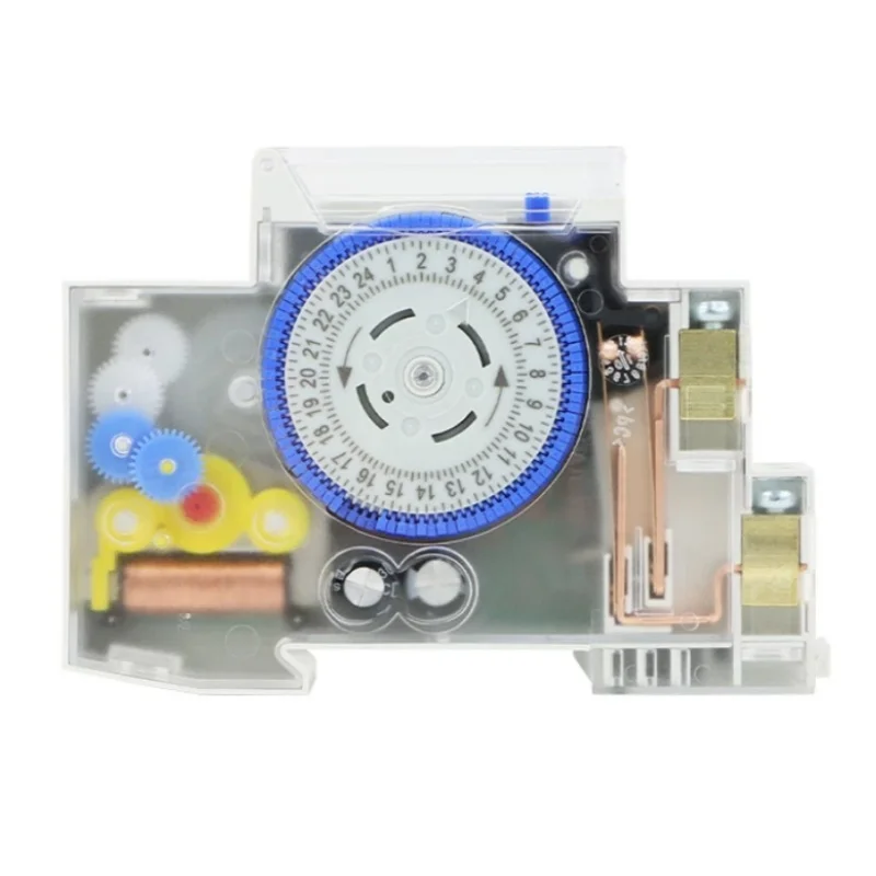 기계식 타이머 스위치 SUL180A 220-240VAC 0.5W 24시간 시간 컨트롤러 석영 타이머 DIN 레일 마운트 산업용 타임 스위치