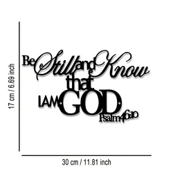 Minimalist Christian Wall Art - Be Still and Know Inspirational Metal Sign, Farmhouse Home Decor (TY - 523)