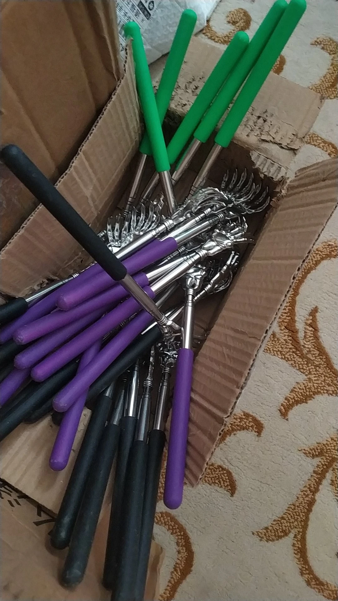 Portable Telescopic Back Scratcher Stainless Steel Extendable 8.3-22.8" with Comfort Grip Handle Happy Health Products