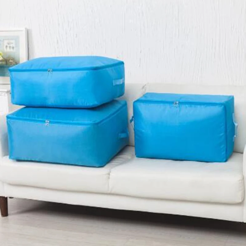 3pcs Quilt Storage Bag Oxford Organizer Large Capacity Closet Organizers Blanket Dustproof Zipper Storage Bags Wardrobe Storage 2