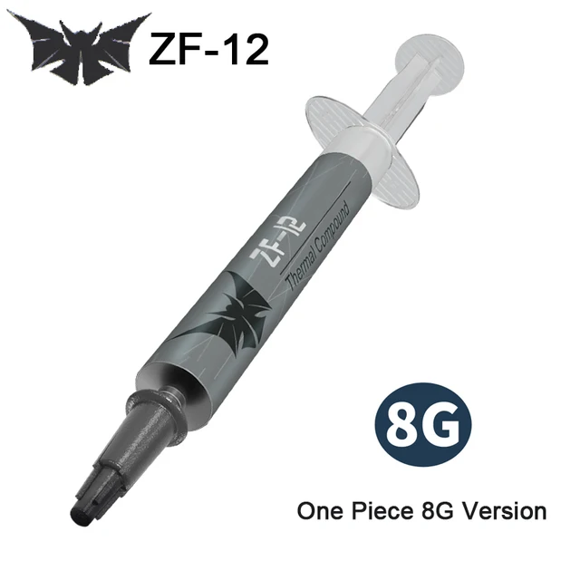 ZF-12 Thermal Compound Conductive 12W/mk Grease Paste Silicone Plaster Heat Sink for CPU GPU Chipset Notebook Cooling Coolers one piece 8g