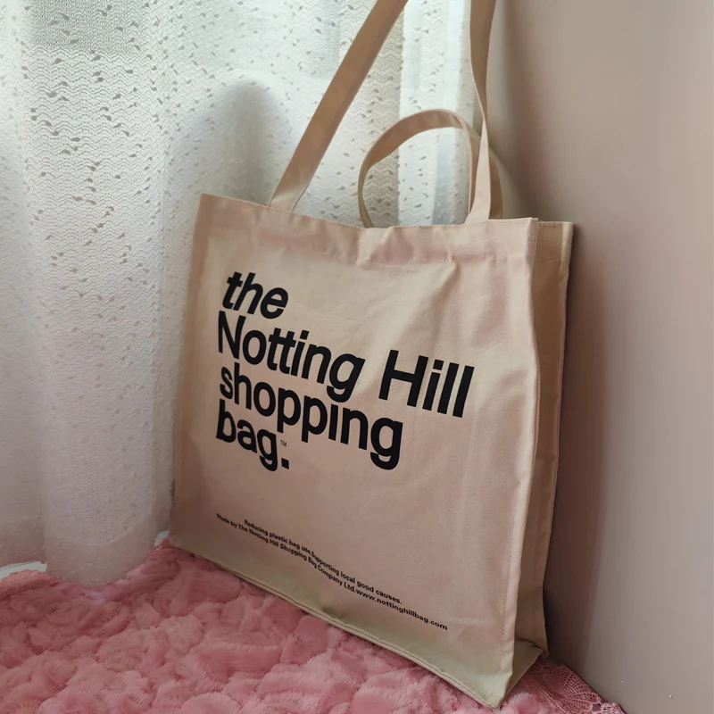 Women Canvas Shopping Bag Notting Hill Books Bag Female Cotton Cloth  Shoulder Bag Eco Handbag Tote Reusable Grocery Shopper Bags