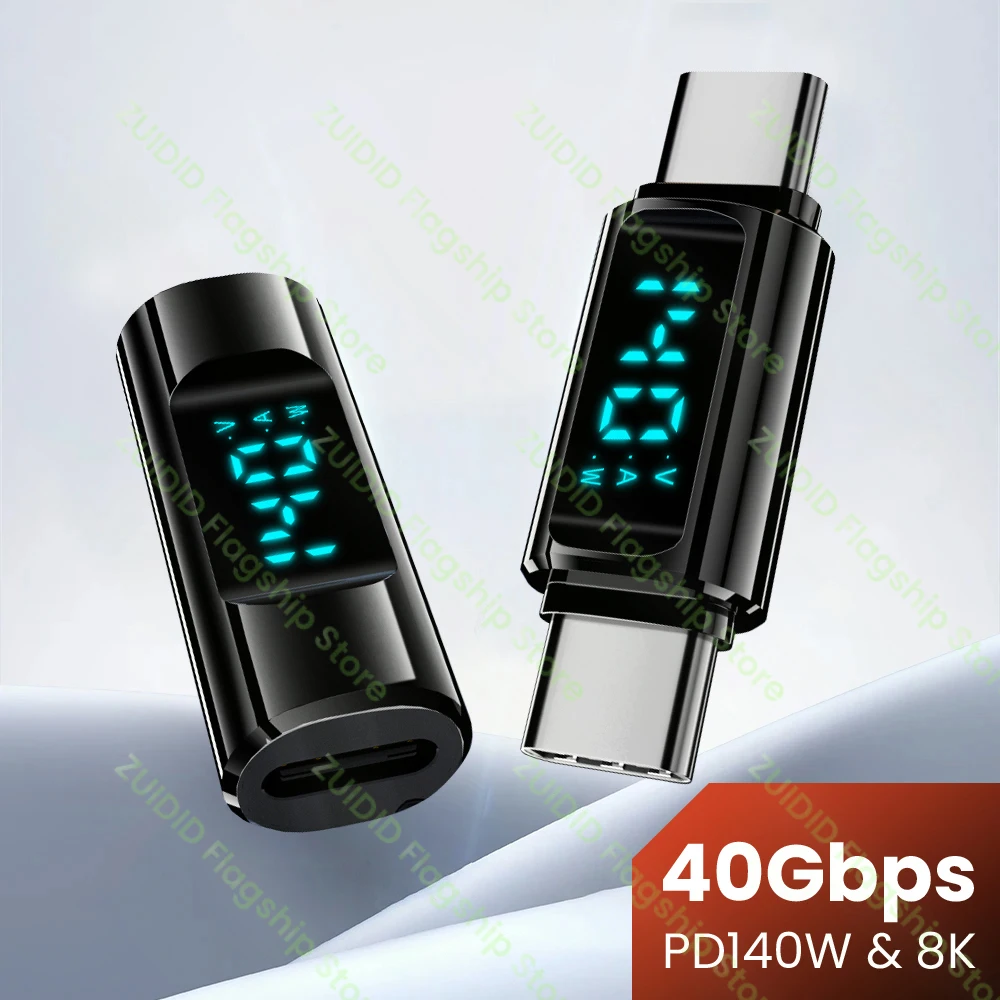 PD140W USB4.0 40Gbps Type C to C OTG Adapter 8K@60Hz Transparent LED Display 5A Fast Charging Cable for iPhone 15 MacBook Pro otg adapter,usb to type c adapter,type c adapter,lightning to usb c adapter,usb c to usb c cable