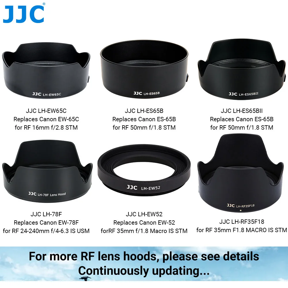 Reversible RF Mount Lens Hood for Canon RF Lens for Canon EOS R RP R3 R5 R6 R7 R10 Camera Accessories EW-65C ES-65B ET-74B