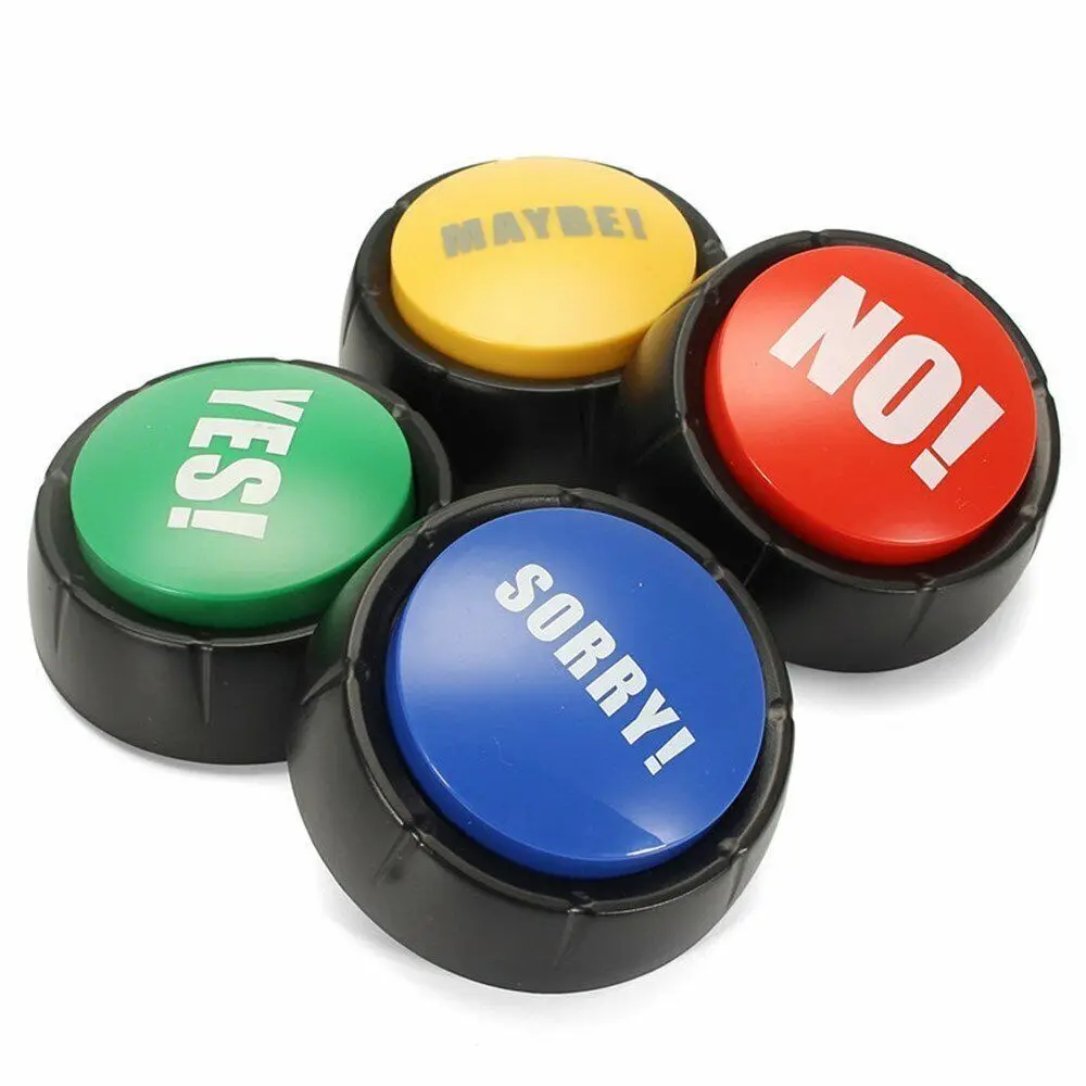 High Quality Plastic Sound Button 85db Holiday Supply Sound Talking Funny Button Party Gift Talking Button 2