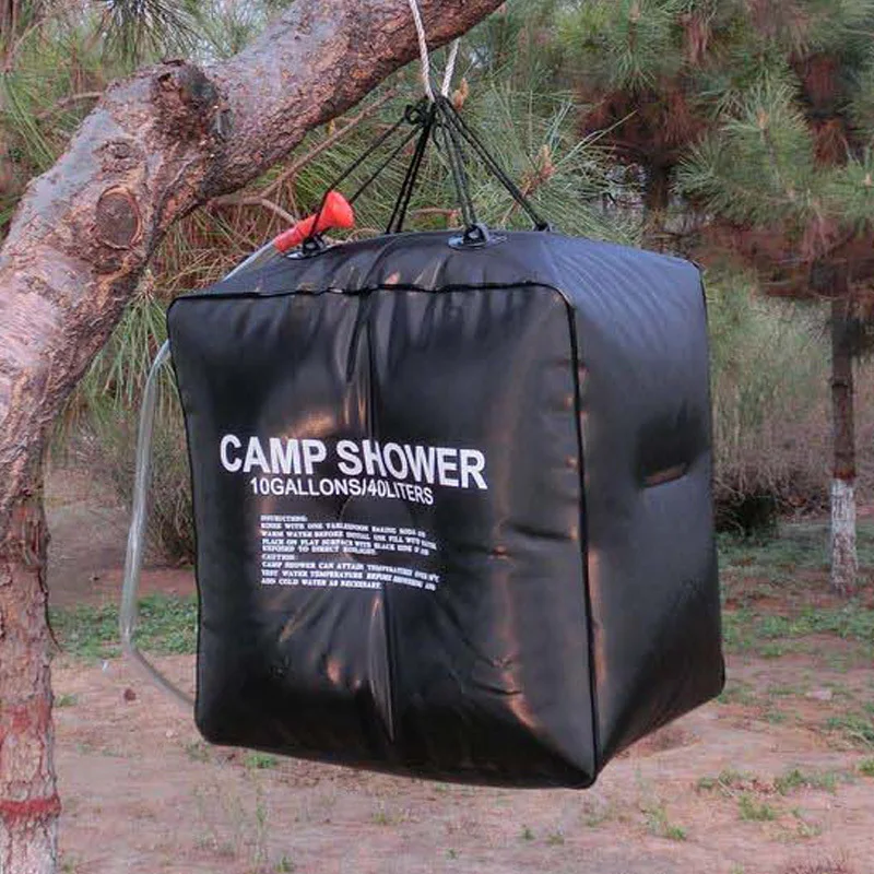 

Outdoor Portable Shower Bathing Bag Traveling Camping Hiking Climbing Body Pet Cleaning Water Bag 20/40L Solar Heated Shower Bag
