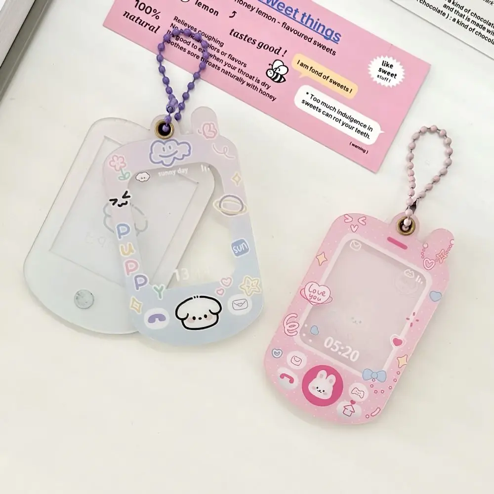 Mini Phone Photocard Holder Kpop Idol Photo Card Frame Kawaii Hanging Picture Card Holder Acrylic Display Photocard Protector 2