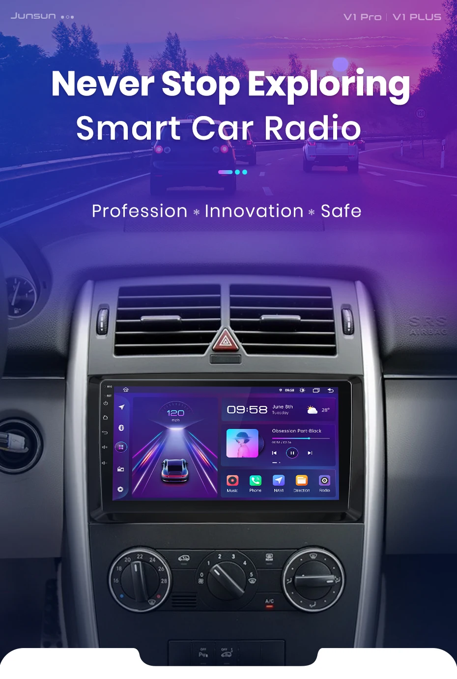 Für Mercedes Benz W169 W245 B200 W906 Sprinter W639 Vito Drahtlose CarPlay für Apple Android Auto Auto Radio GPS Multimedia Stereo – Detail 4