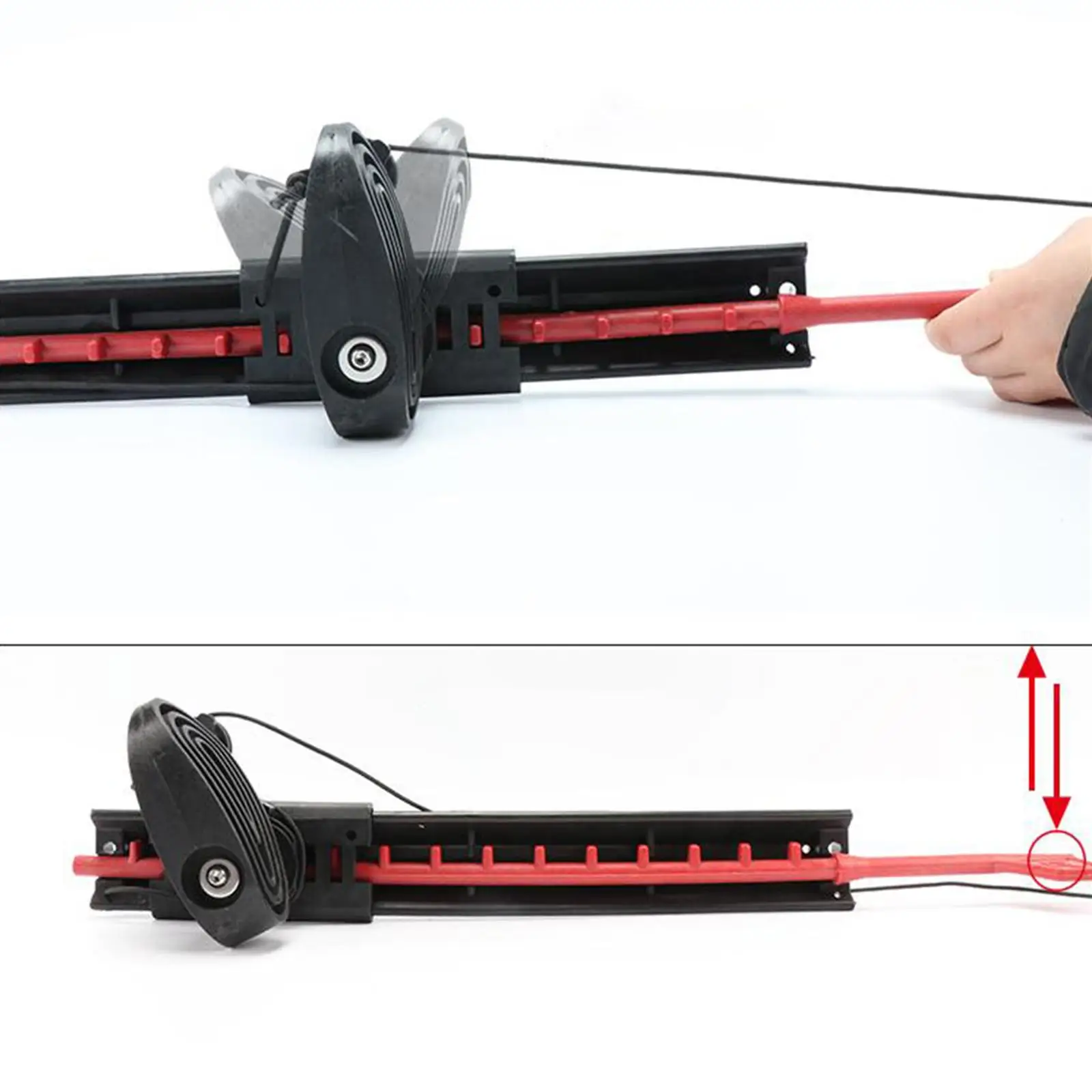 2x Kayak Foot Peg Adjustable with Lock 20 Inches Black Finish Set of 2