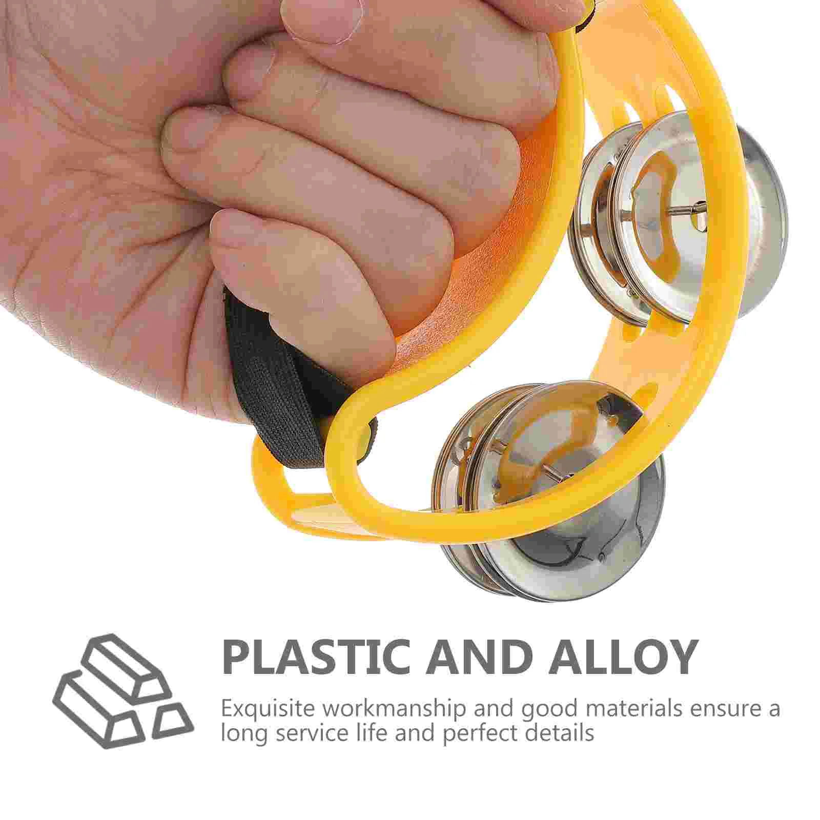 Plastic Alloy Foot Rattle Music Toys Tambourine Percussion Instrument Child Service Life Sound Attracts Baby