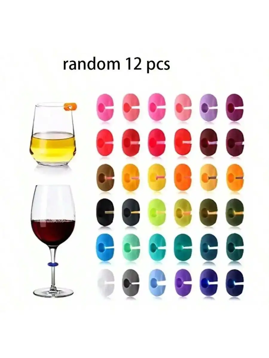Strawberry Silicone Wine Charms and Coaster Set for Celebrations and Summer Gatherings
