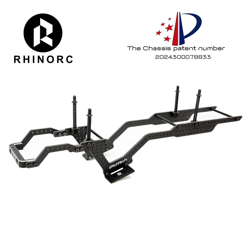 RhinoRC YUE LCG 스포티 RC 크롤러 섀시 풀 키트, 카프라 액슬 드라이버 샤프트 기어 박스 포함