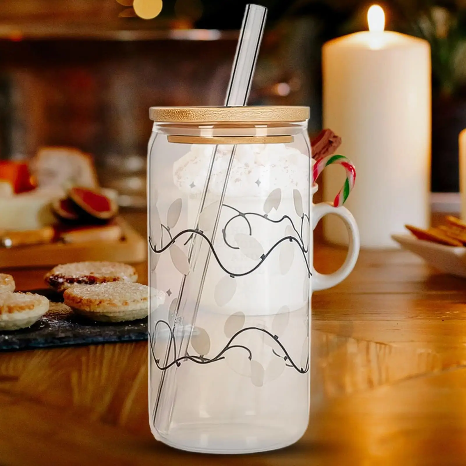 Color Changing Christmas Cup Reusable Coffee Mug Color Changing Christmas Cup with Lids for Latte Milk Soda Xmas Party Drink Cup