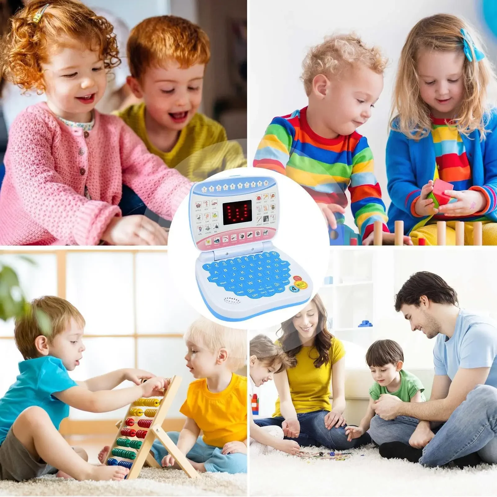 어린이 교육용 학습 노트북 장난감 ? 영어 알파벳 숫자 단어 철자법 수학 음악 용 컴퓨터 어린이 선물