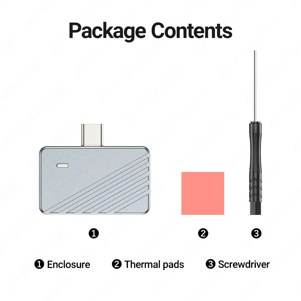 JEYI 2242 2230 M.2 NVMe Direct-attach SSD Enclosure USB 3.2 10Gbps Direct USB-C Plug Aluminum M2 Enclosure Supports UASP TRIM ssd enclosure hard drive enclosure