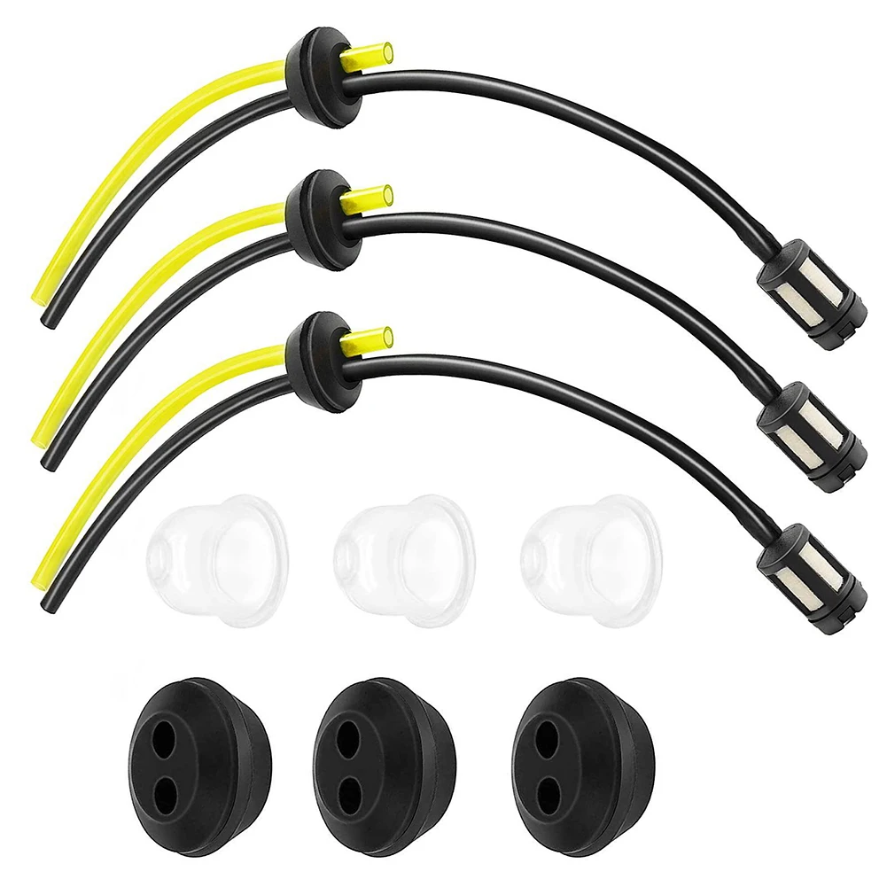 

3PCS Strimmer Fuel Pipe Universal Grass Trimmer Fuel Line Fuel Filter Kit Replacement Tube Strimmer Trimmer Brush Cutter Hose