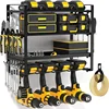 4-layers Iron Tool Shelf Wall Mounted Organizer Tools Shelf Professional Workshop Tool Shelves Holder Drill Storage Bracket 6