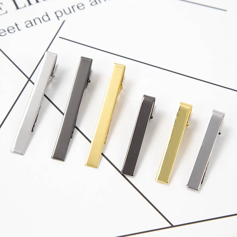 Tie Clips Men's Metal Necktie Bar Dress Shirts Tie Pin for Wedding Ceremony Man Accessories
